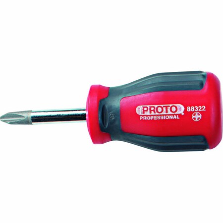 Proto Proto Super Proto Phillips Round Stubby Screwdriver - # 2 x 1-1/2" J88322